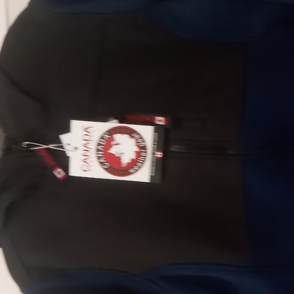 Canada Weather Gear | Heather Midnight & Black Hooded Zip-Up Fleece Jacket NWT M - Picture 4 of 7